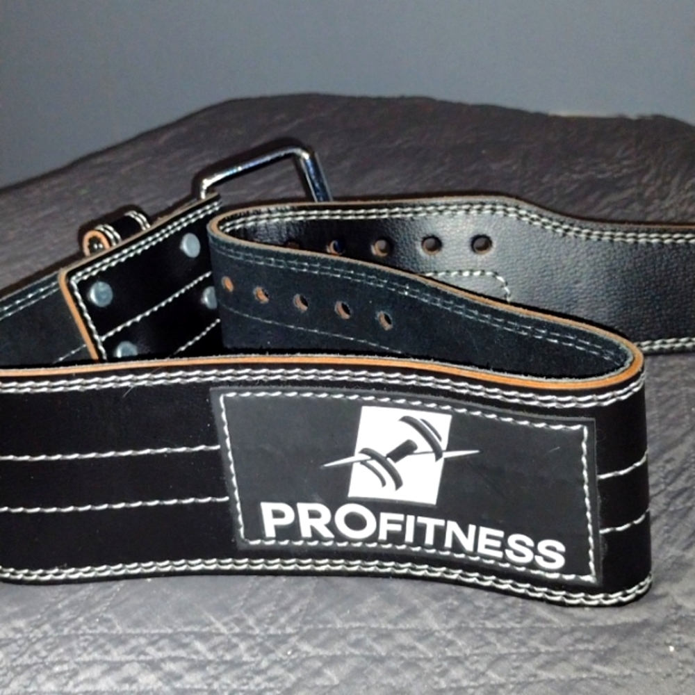 PRO FITNESS WEIGHTLIFTING BELT LEATHER